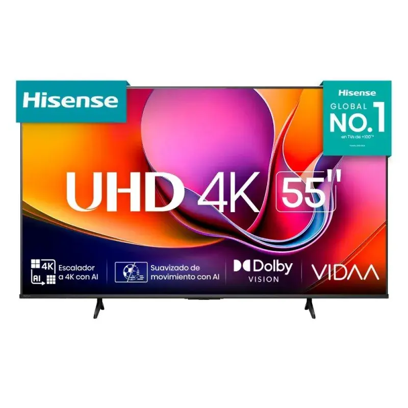 TELEVISOR HISENSE DE 55" UHD 4K VIDAA TV 55A6NV